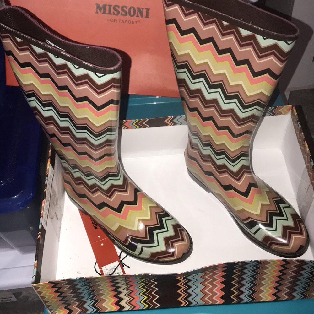 Missoni for Target Rain boots size 7
